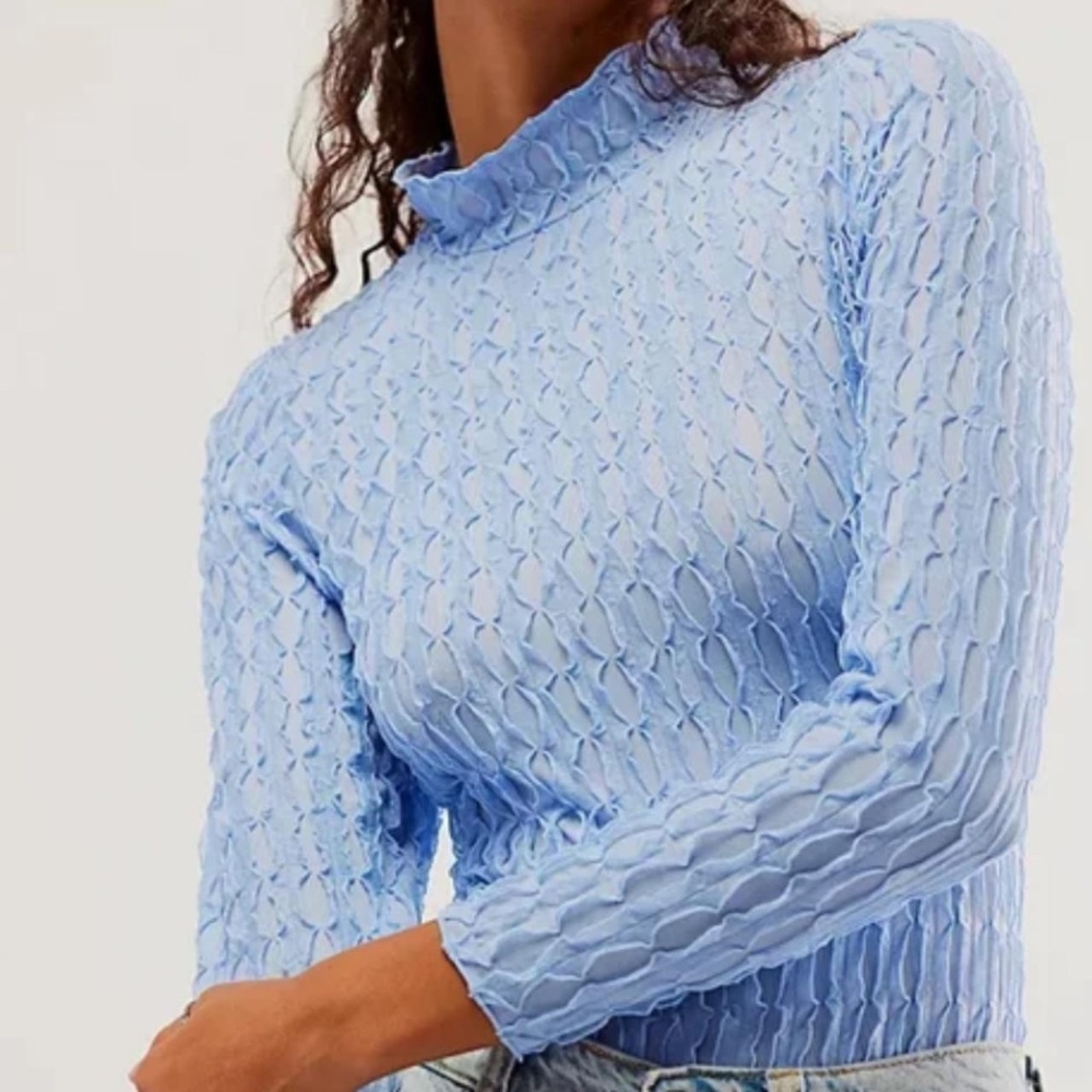 Free People Party Favor Bodysuit in Breezy Blue